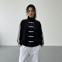 Gilda Retro Frog Button Track Jacket