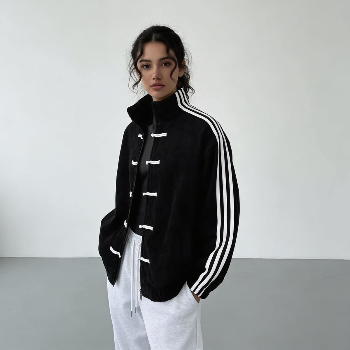 Gilda Retro Frog Button Track Jacket_11