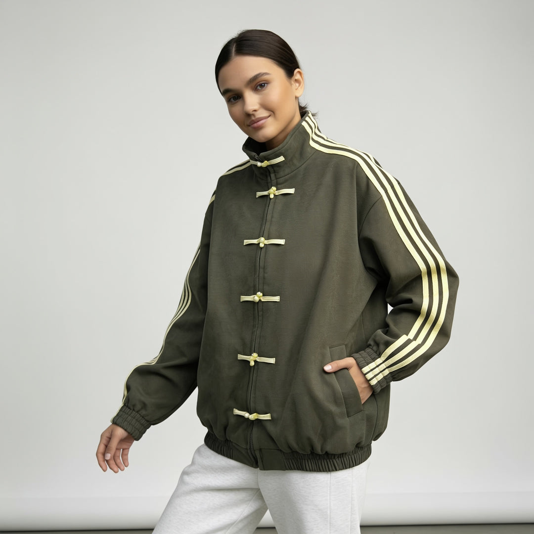 Gilda Retro Frog Button Track Jacket