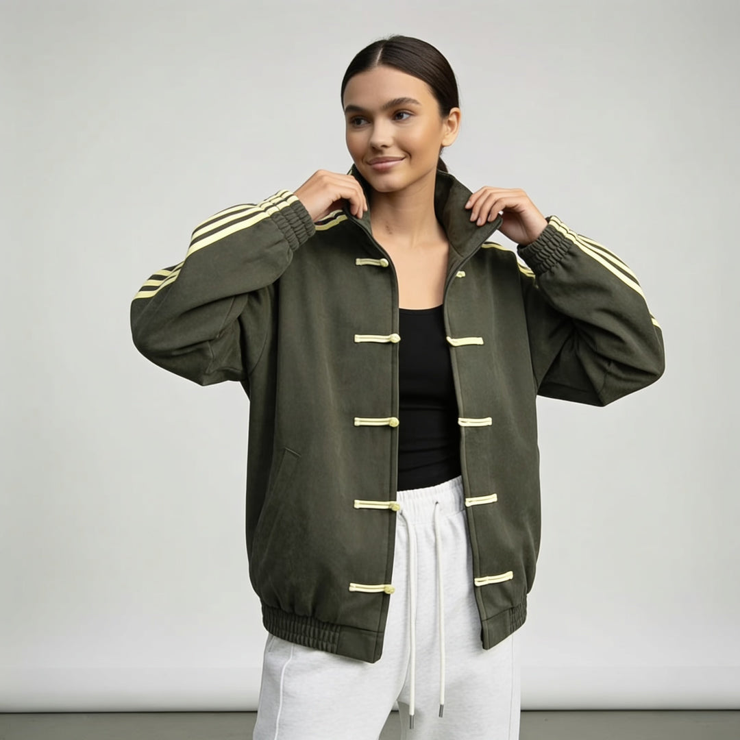 Gilda Retro Frog Button Track Jacket