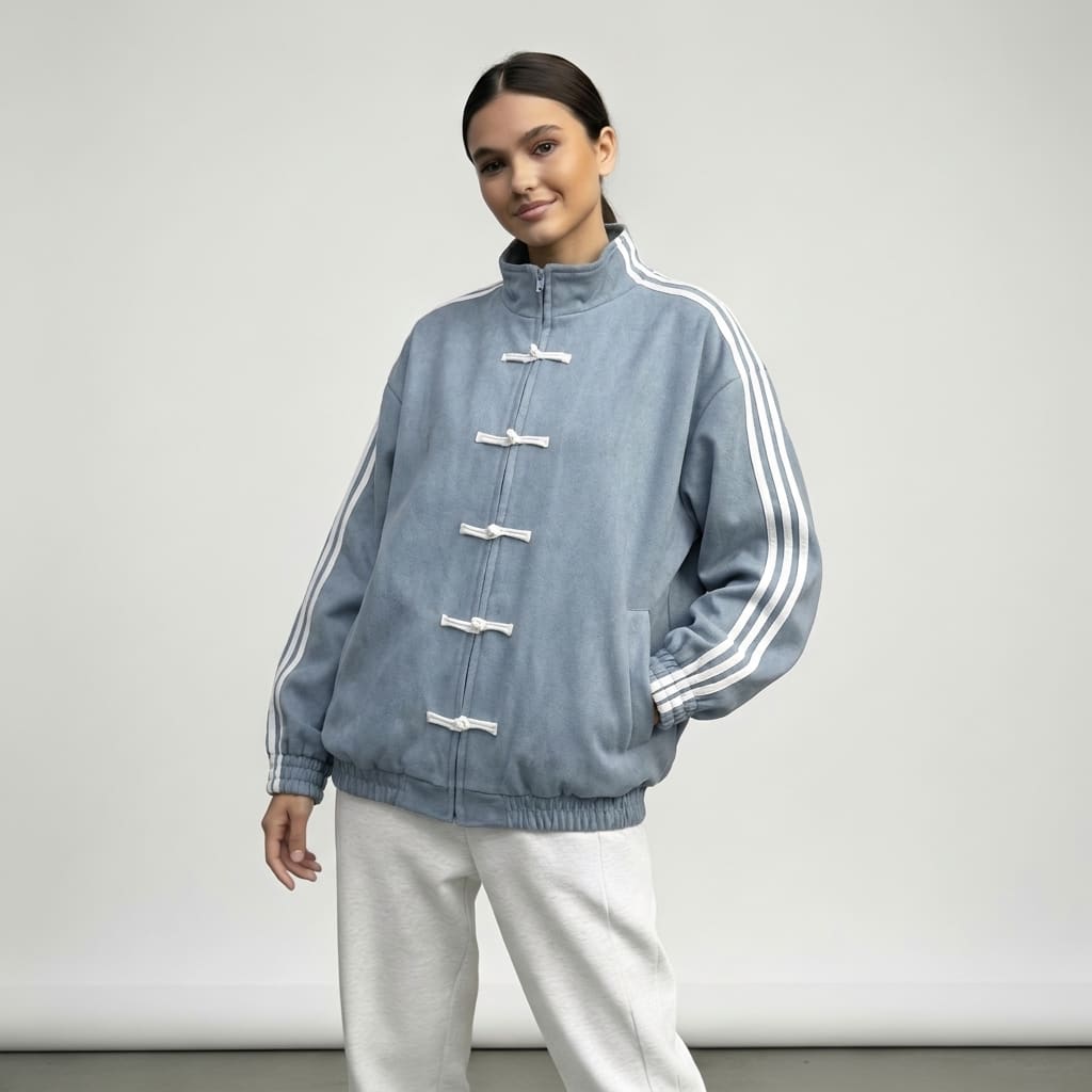 Gilda Retro Frog Button Track Jacket