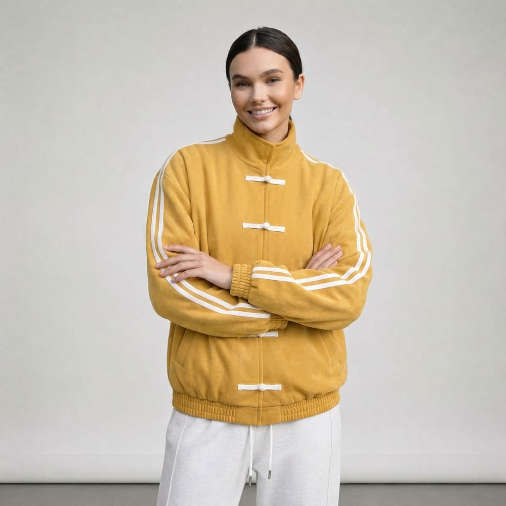 Gilda Retro Frog Button Track Jacket
