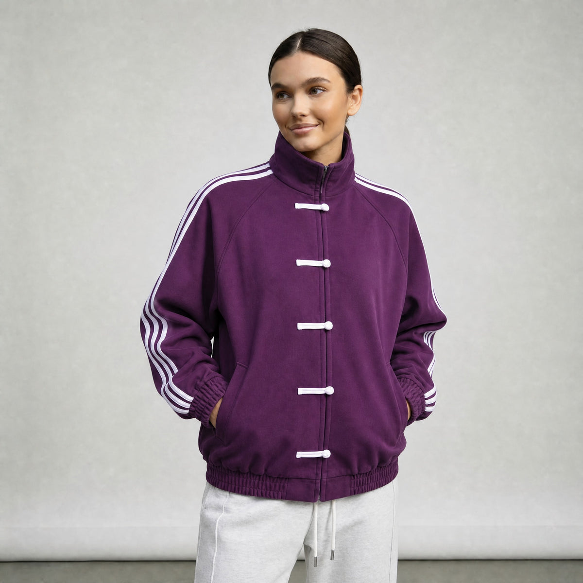 Gilda Retro Frog Button Track Jacket_22