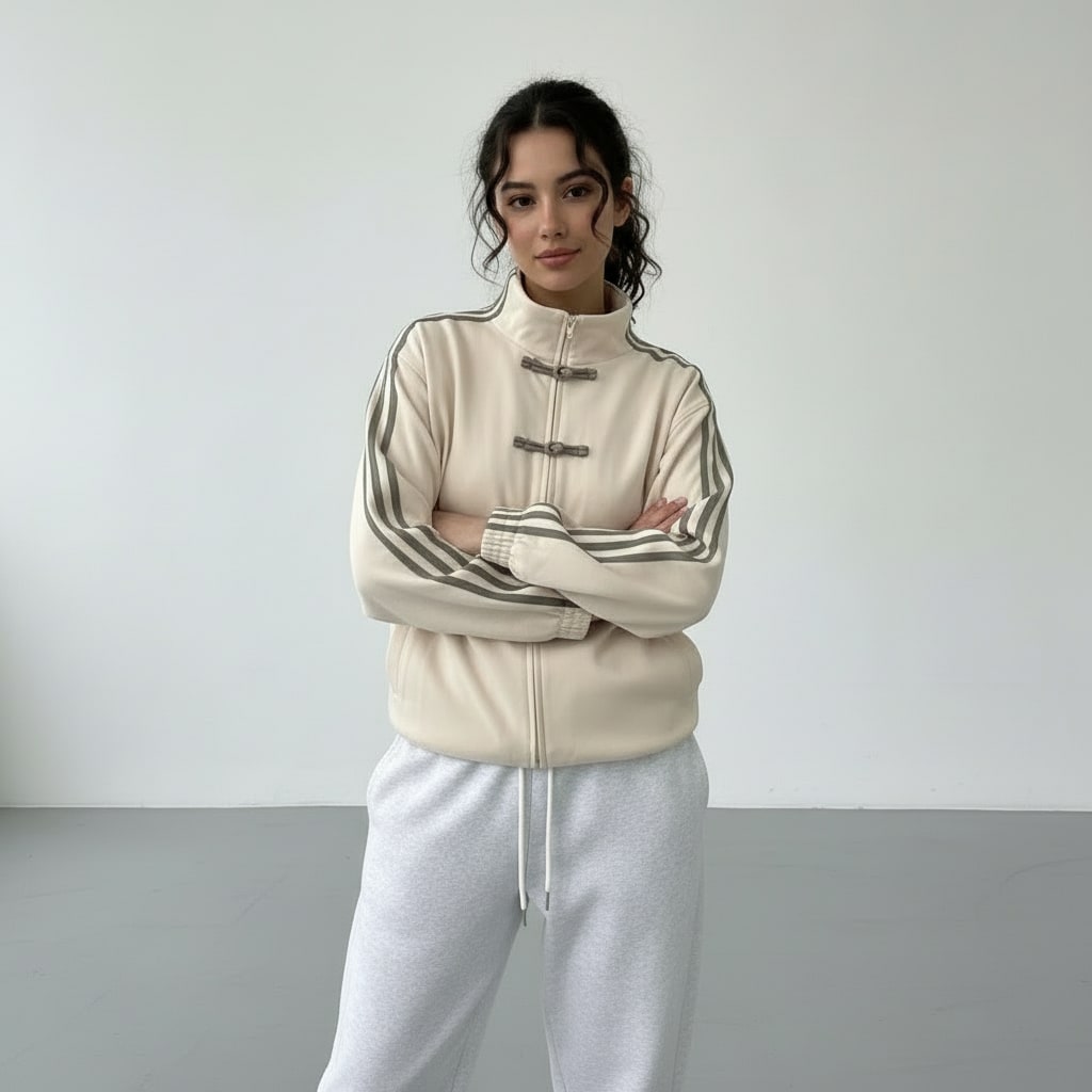 Gilda Retro Frog Button Track Jacket