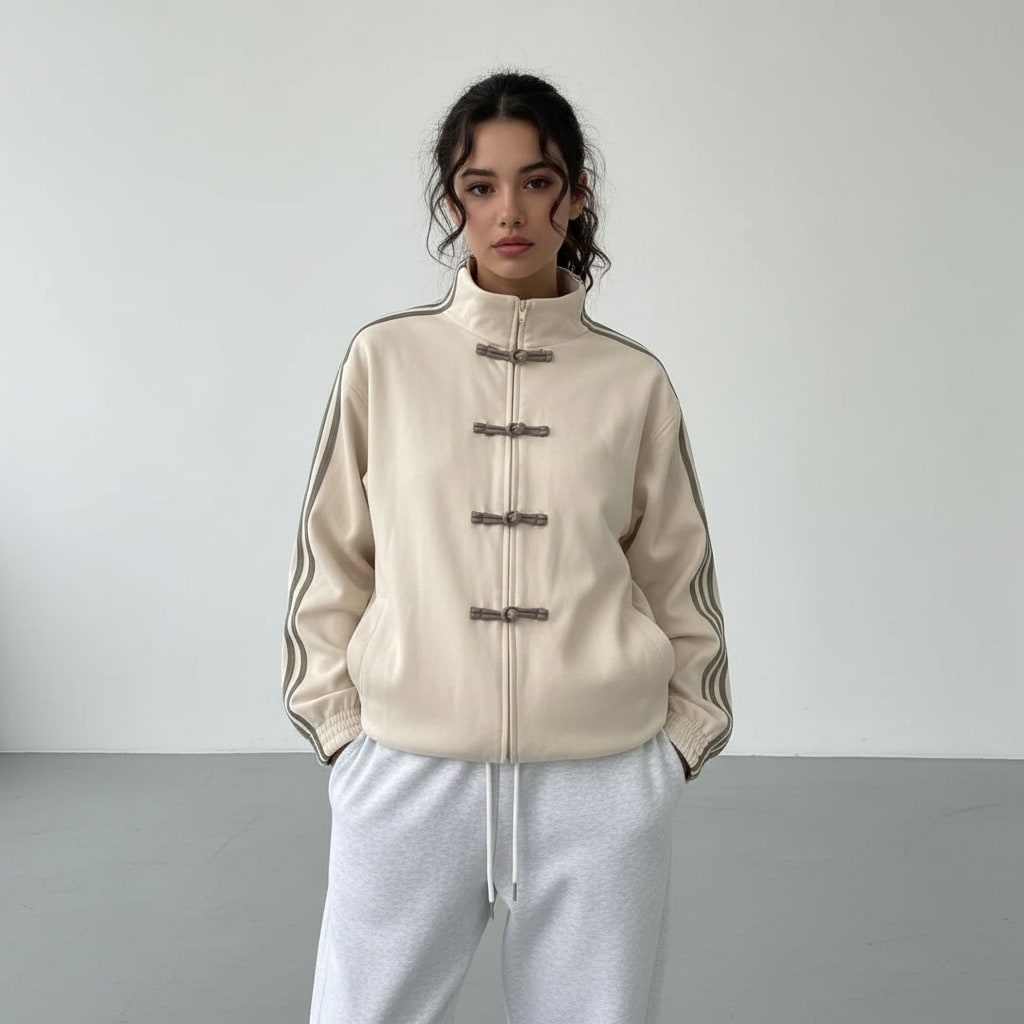 Gilda Retro Frog Button Track Jacket