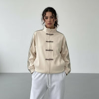 Gilda Retro Frog Button Track Jacket