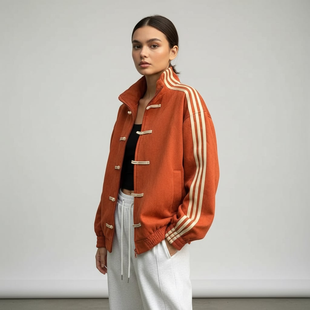 Gilda Retro Frog Button Track Jacket_7