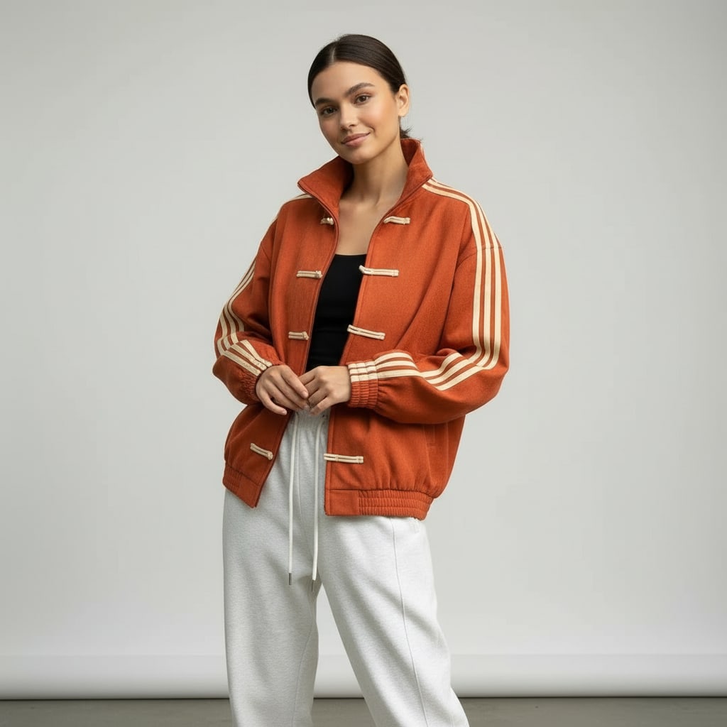 Gilda Retro Frog Button Track Jacket_8