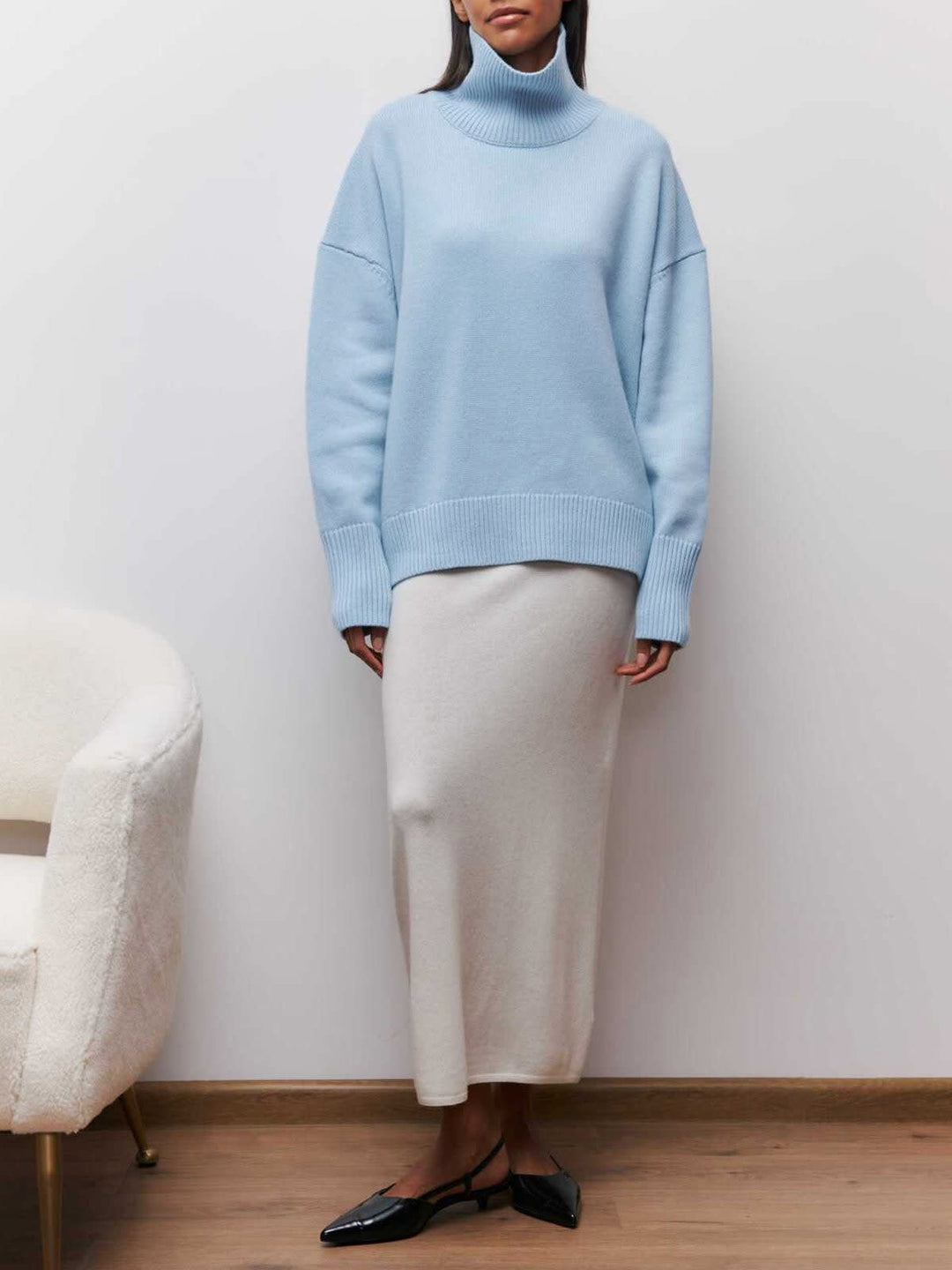 Rosalind Oversized Boxy Roll Neck Jumper